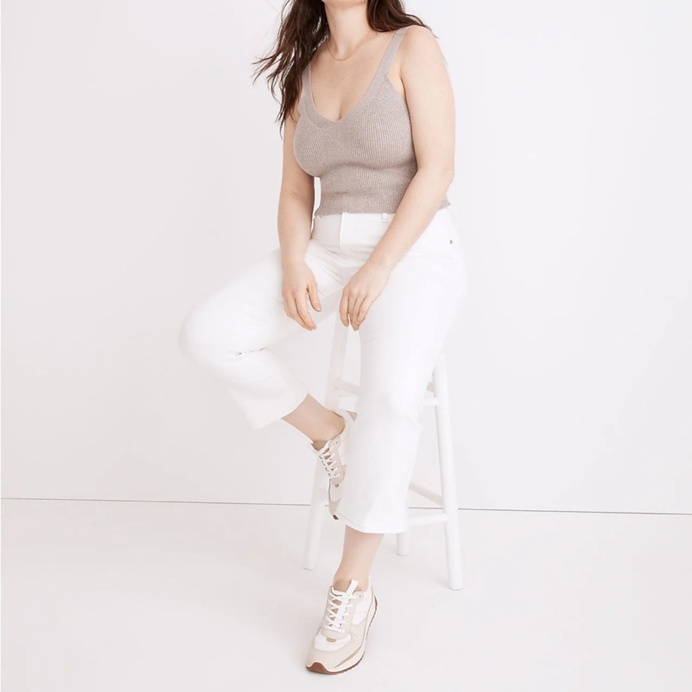 Madewell tall cali Demi-boot jeans in pure white 30 tall